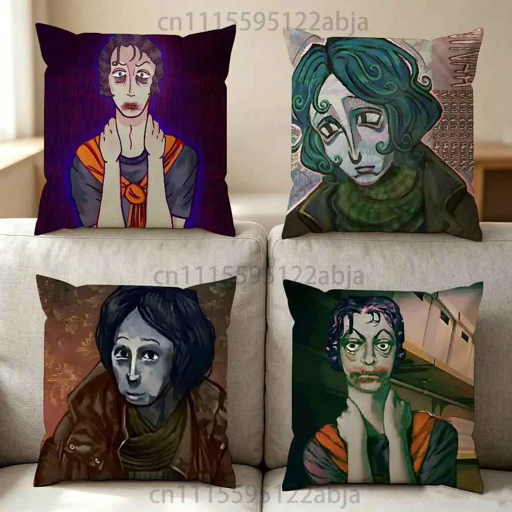 w-wire face from N-NINAH Throw Pillow Case 50x50cm DIY Square Pillowcase Square Office Cushion Cover