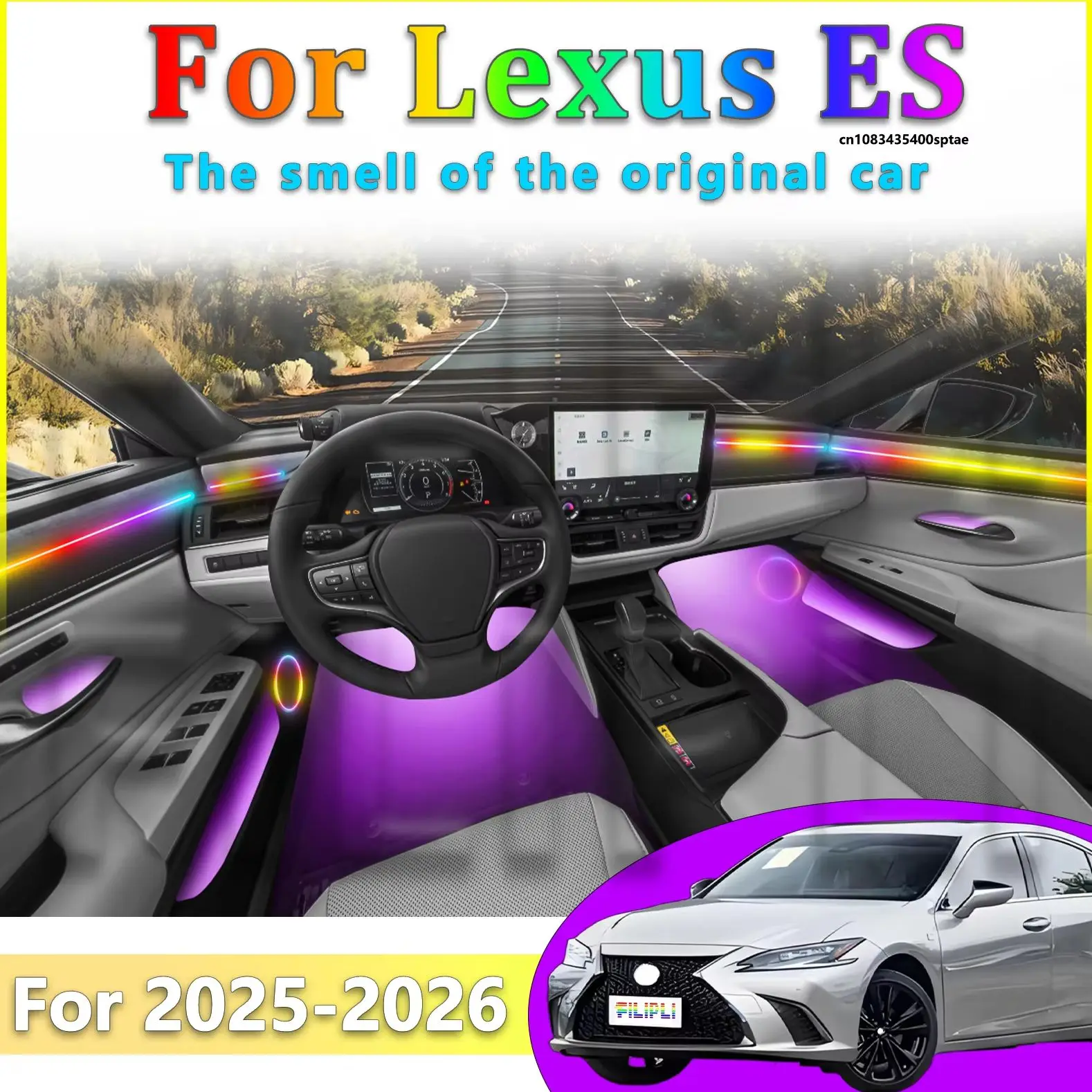 

For Lexus ES 25-26 Premium Automotive Interior Ambient Light RGB Symphony Music Sync Mode Hidden Design Refined Cabin Atmosphere