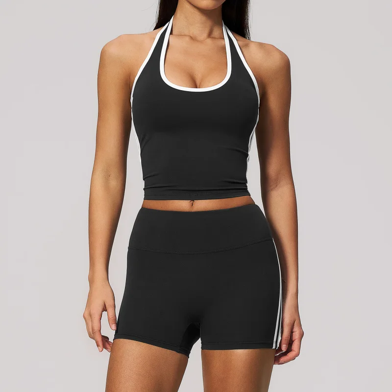 Vest Gym Suit Nude Feel Yoga Set Breathable Slim-fitting Pilates Training Woman Sports Sets Women's 2-Piece Sets Athletic Wear
