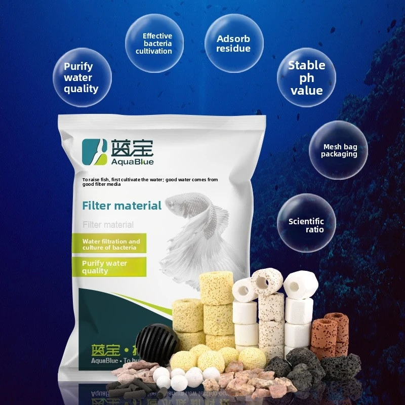

Professional Bio Filter Media - Ceramic Rings & Bio Balls for Aquarium, Porous Surface for Beneficial Bacteria, Water Clean