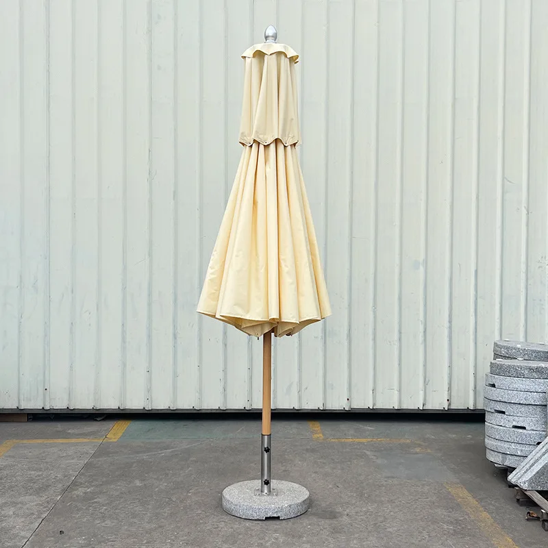 

Double top all-aluminum alloy center column umbrella outdoor balcony garden courtyard outdoor umbrella