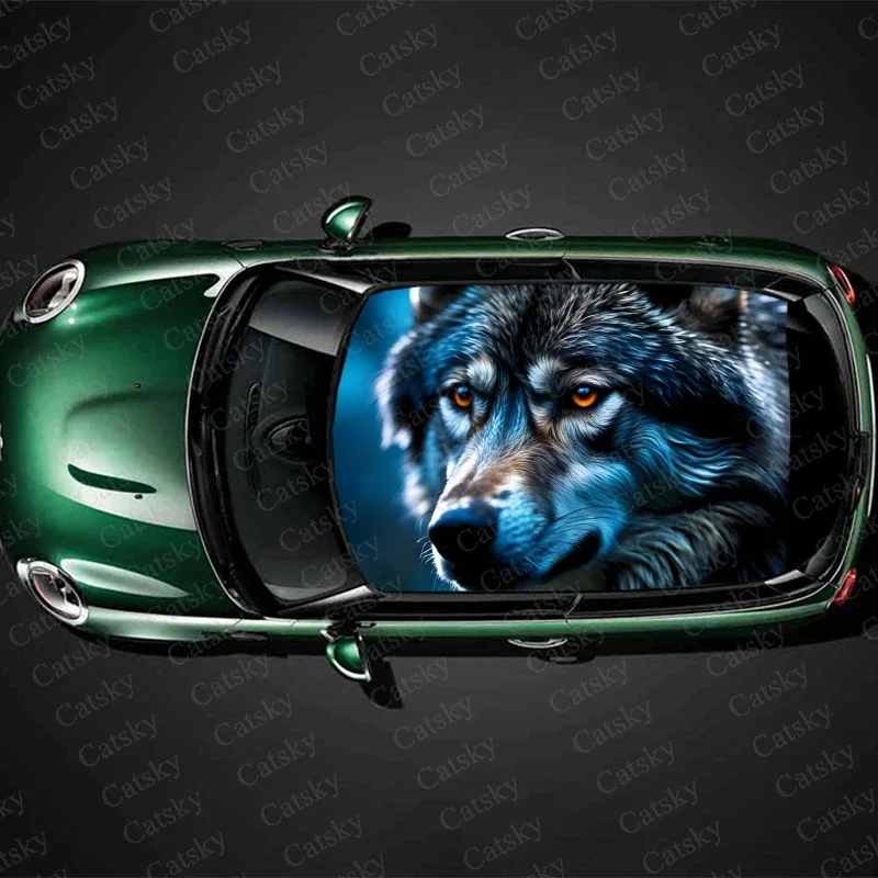 animal wolf ferocious Car stickers roof sunroof decorative stickers vinyl film modified truck pain car stickers decals