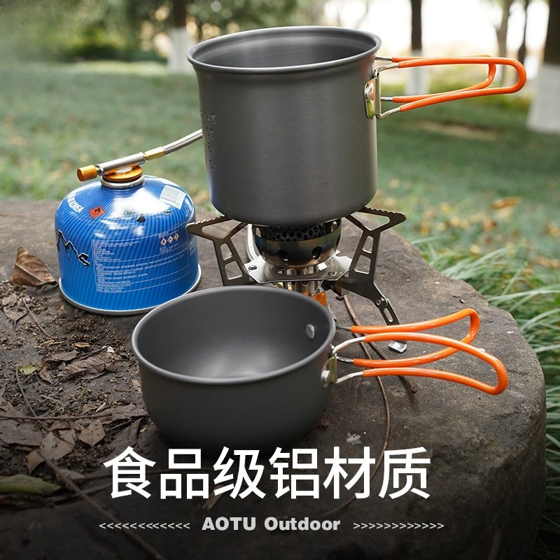 

Посуда для кемпинга на открытом воздухе, набор горячих кастрюль для пикника Shabu, портативный горшок AT101