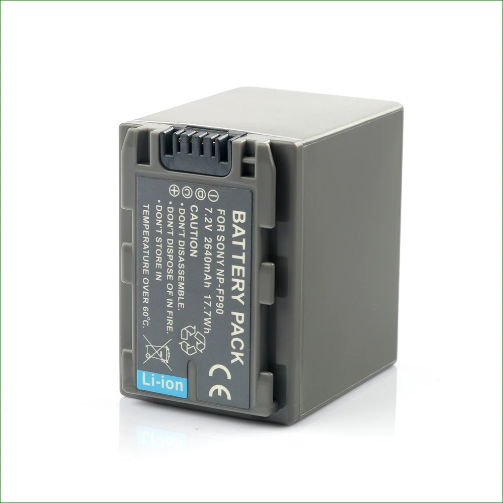Per Sony NP-FP90 2640mAh Batteria agli ioni di litio ad alta capacità compatibile con DCR-HC19E DCR-HC18E DCR-HC17E DCR-HC16E DCR-DVD905E