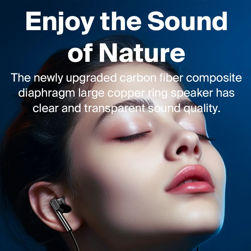 EARDECO 3.5mm/Type-C Wired Headphones Bass Hifi Wired Earphone Earbuds Sport Stereo Mobile Headset with Mic Earphone with Wire