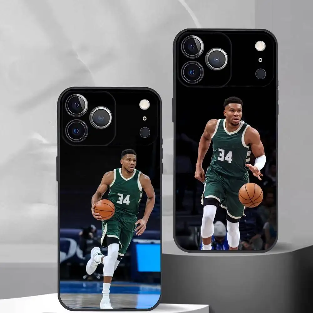 G-Giannis Antetokounmpo Basketball Phone Case For iPhone 17, 16,15,14,13,12,11 Plus,Pro Max, Others Soft Black Cover