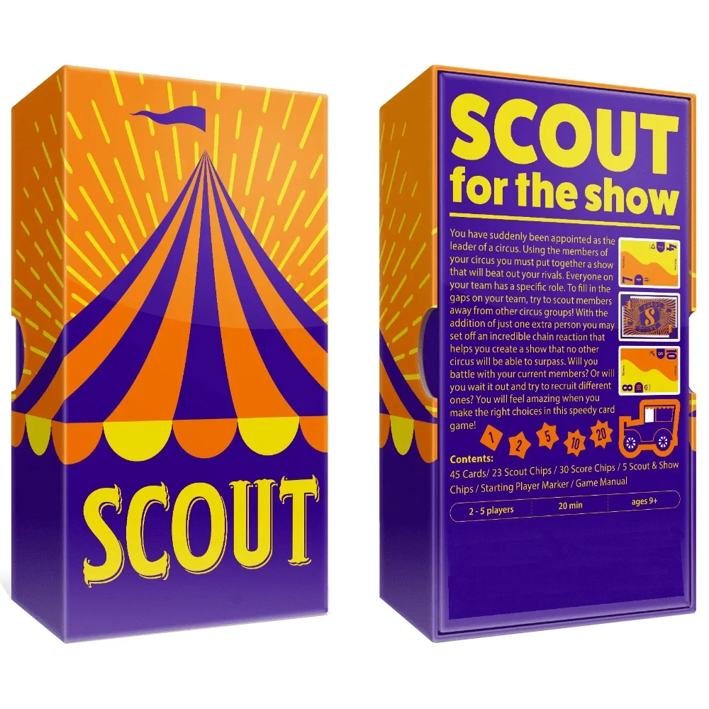 

2025 Scout Card Game For 2-5 Players • Funny Circus Family Board Games Deck