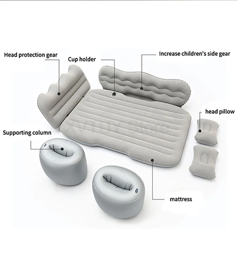 

Universal Car Travel Inflatable Bed Back Seat Multi functional Pillow Sofa Outdoor Mat Cushion For Travel Camping Family Outing