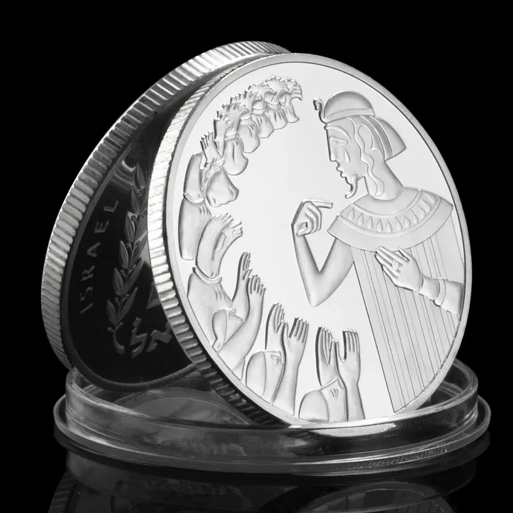 Bible Story Coin Collectible Silver Plated Souvenir  Israel History Medal Collection Art Creative Gift Commemorative Coin