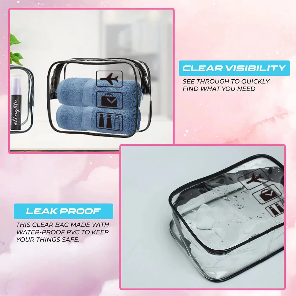 Picture 4: Waterproof Wash Transparent Makeup Bag, Multifunctional Waterproof Travel Storage Bag, Portable for Going Out