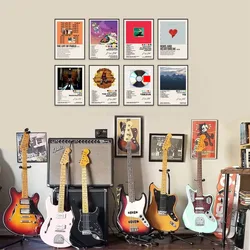 Singer Record CD Print Wall Art Popular Trendy Modern Music Gallery Poster Rock Album Hallway Living Room Decorative Painting