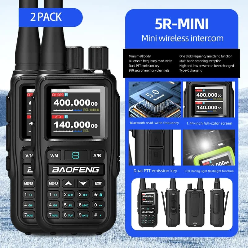 yZ[zBaofeng UV-5RupgradeMini 5W gV[o[ (2 pbN) |   Bluetooth AvANOAA VCA999 `l |   AEghA/neBOpUSB-C[d