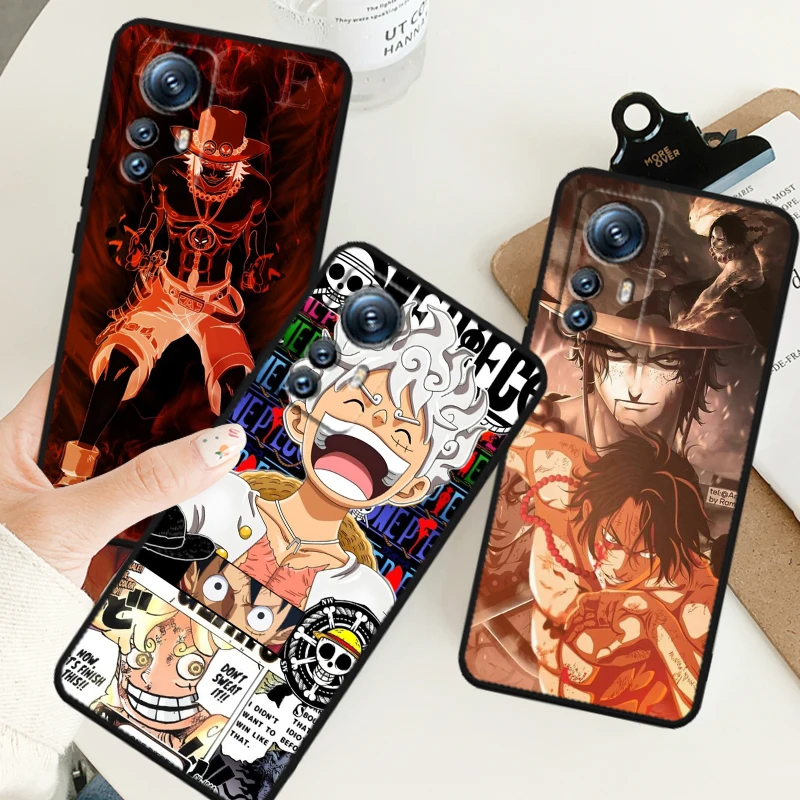 

One Piece Anime Zoro Luffy For Xiaomi Mi 14 13T 13 12T 12 11T 11i 11 10T 10 Pro Lite Ultra 5G Black Cover Phone Case
