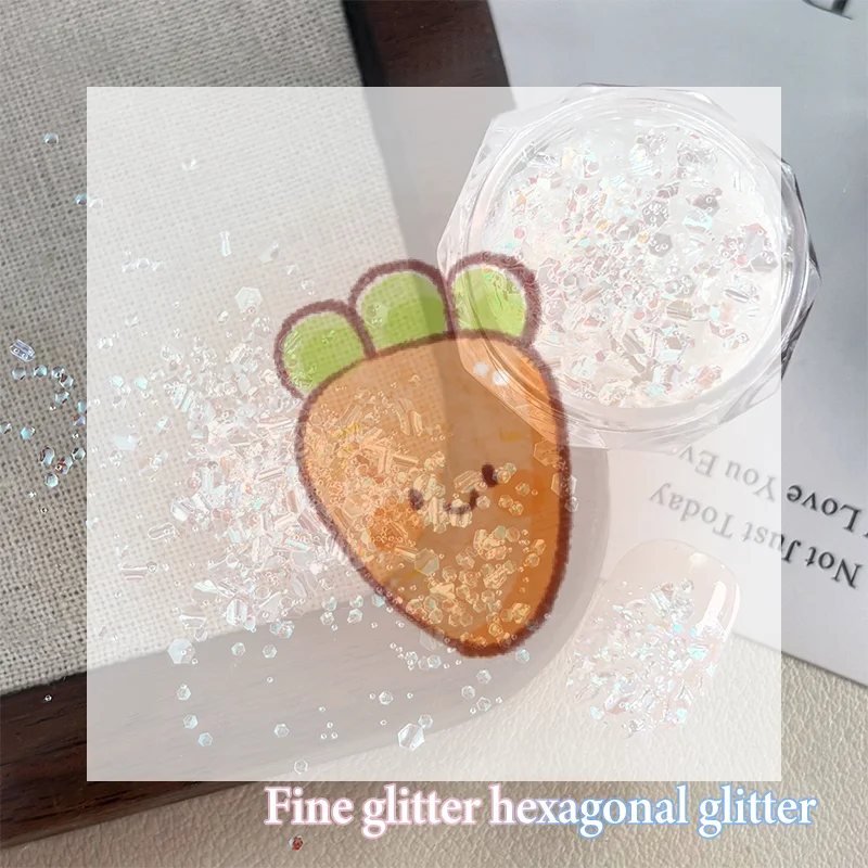 กลิตเตอร์ตกแต่งเล็บแบบกล่องเล็ก 1 กล่อง สำหรับตกแต่งเล็บ ออกแบบเล็บในร้านทำเล็บ อุปกรณ์เสริมสำหรับงาน DIY ออกแบบเล็บ