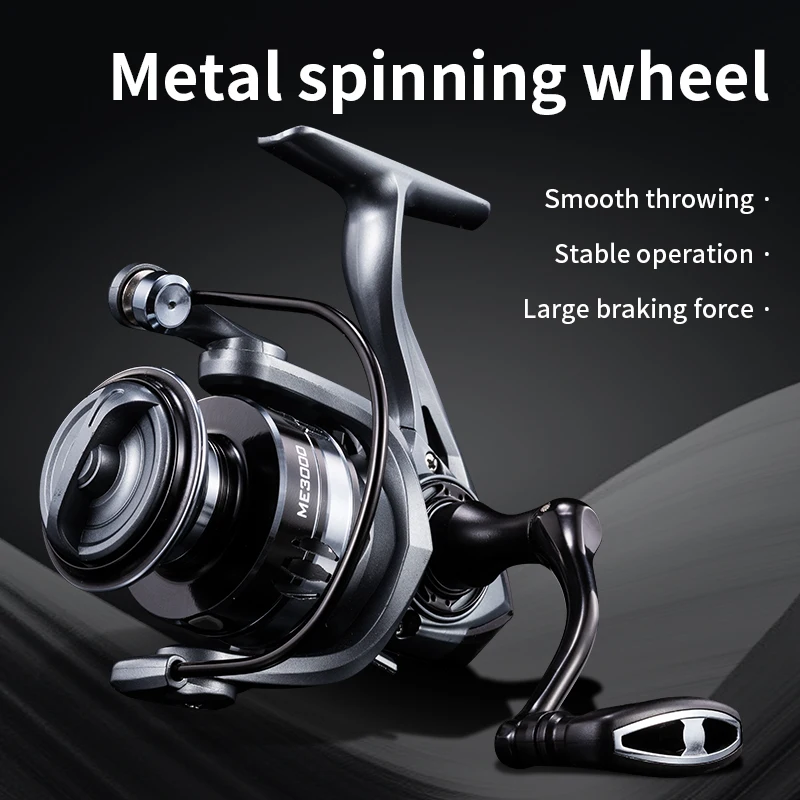 ROOBLINOS ME One Way Clutch System Spinning Reel,2+1 Ball Bearings,Ultra Smooth and Tough,5.2:1 Gear Ratio