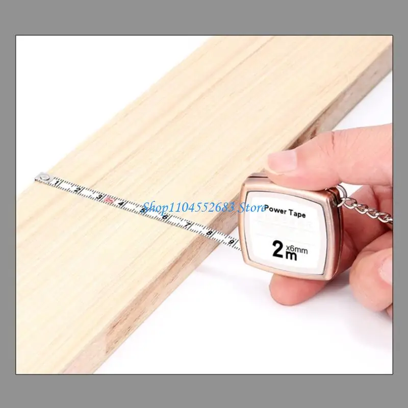 

Y6GD Multipurpose Keychain Tape Measure Steel Tape Measuring Tool Portable Ruler Compatible for Accurate Length Calculation