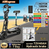 EU Express Duty Free Toursor X13 10000W Electric Scooter 13 Inch 72V Off-Road Adult Electric Scooter Foldable