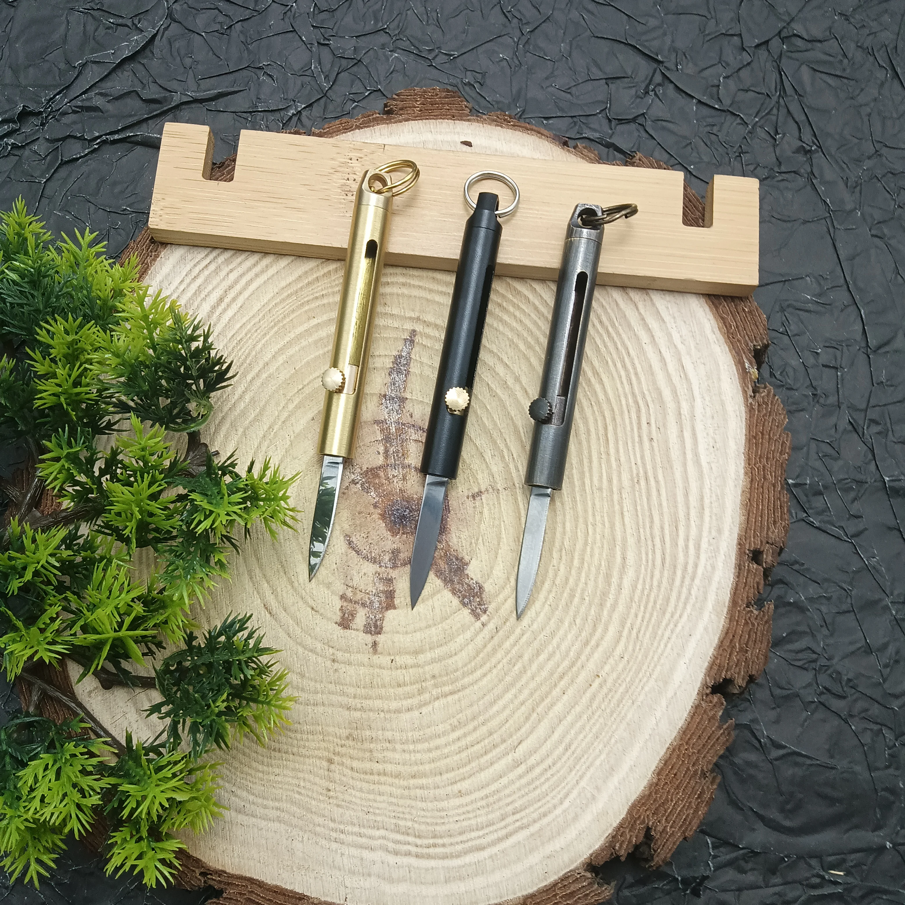 سكين صغير قابل للسحب من سبائك الألومنيوم هدية سكين جيب تفكيك أداة سريعة دفع وسحب سلسلة مفاتيح أوتوماتيكية قلادة قطع الورق