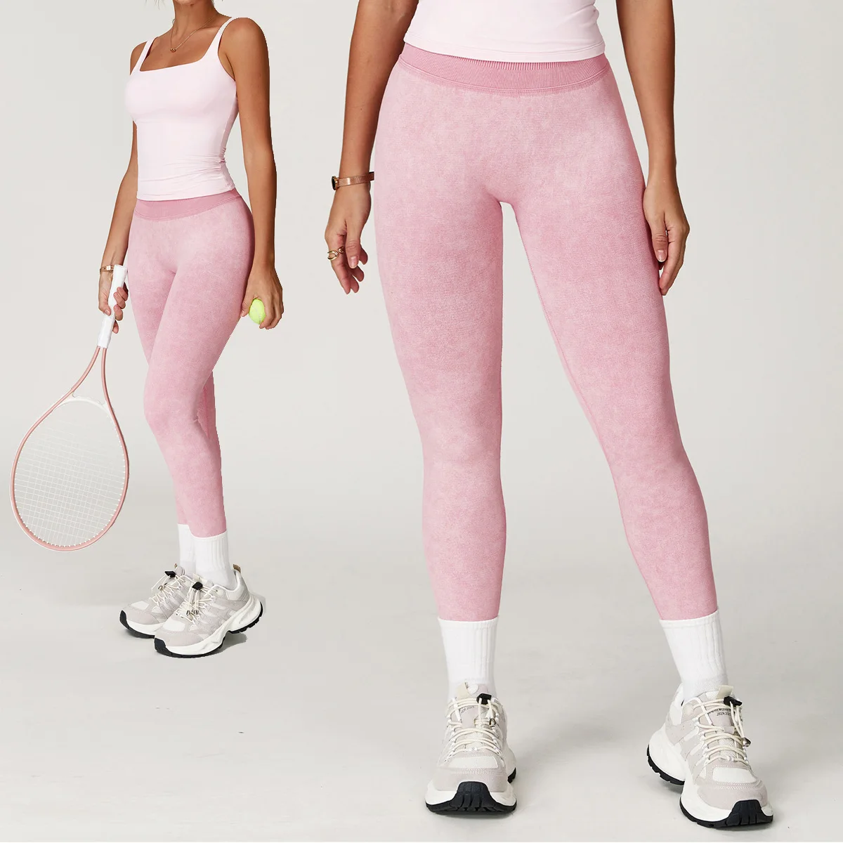 

2025 New Knited Leggings Women Seamless Slim Tights Gym Trainning High Waist Hip Liftting High Elastic Yoga Fitness Pants 5064