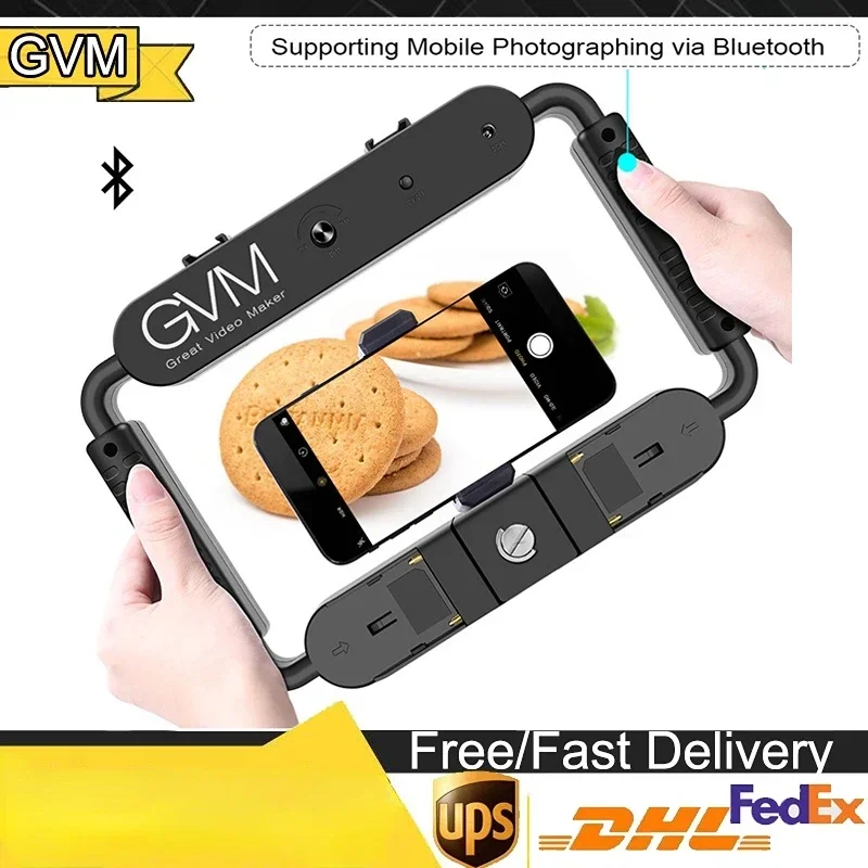 

GVM TL-10S 10W Smartphone Video Rig With Light Handheld Cell Phone LED Ring Light Selfie Light With Stabilizer Bracket Vlog Grip