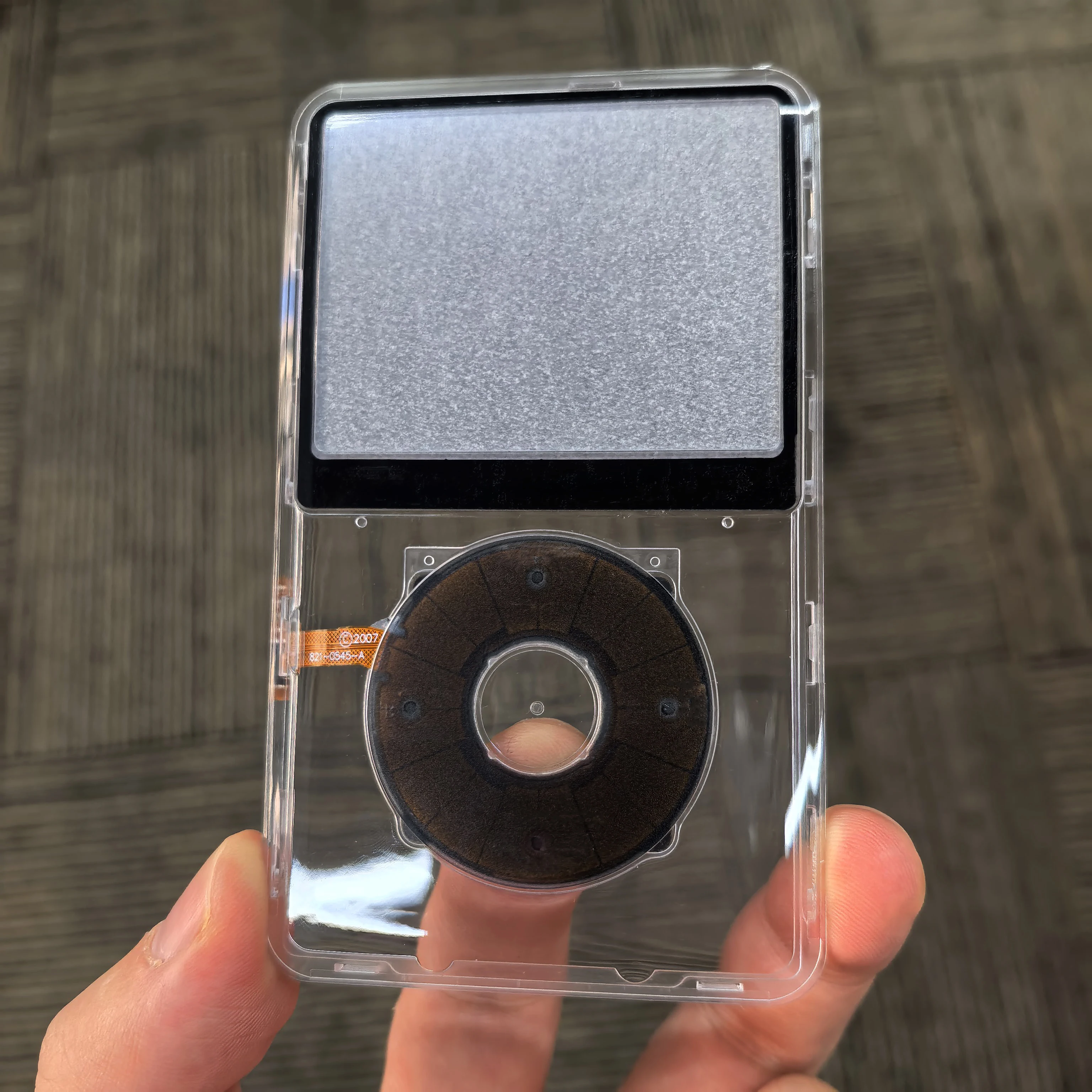 Clear Faceplate Transparent Front Housing Case with Clickwheel Flex Button Kit For iPod Classic 6th 7th Gen 80GB 120GB 160GB image 3