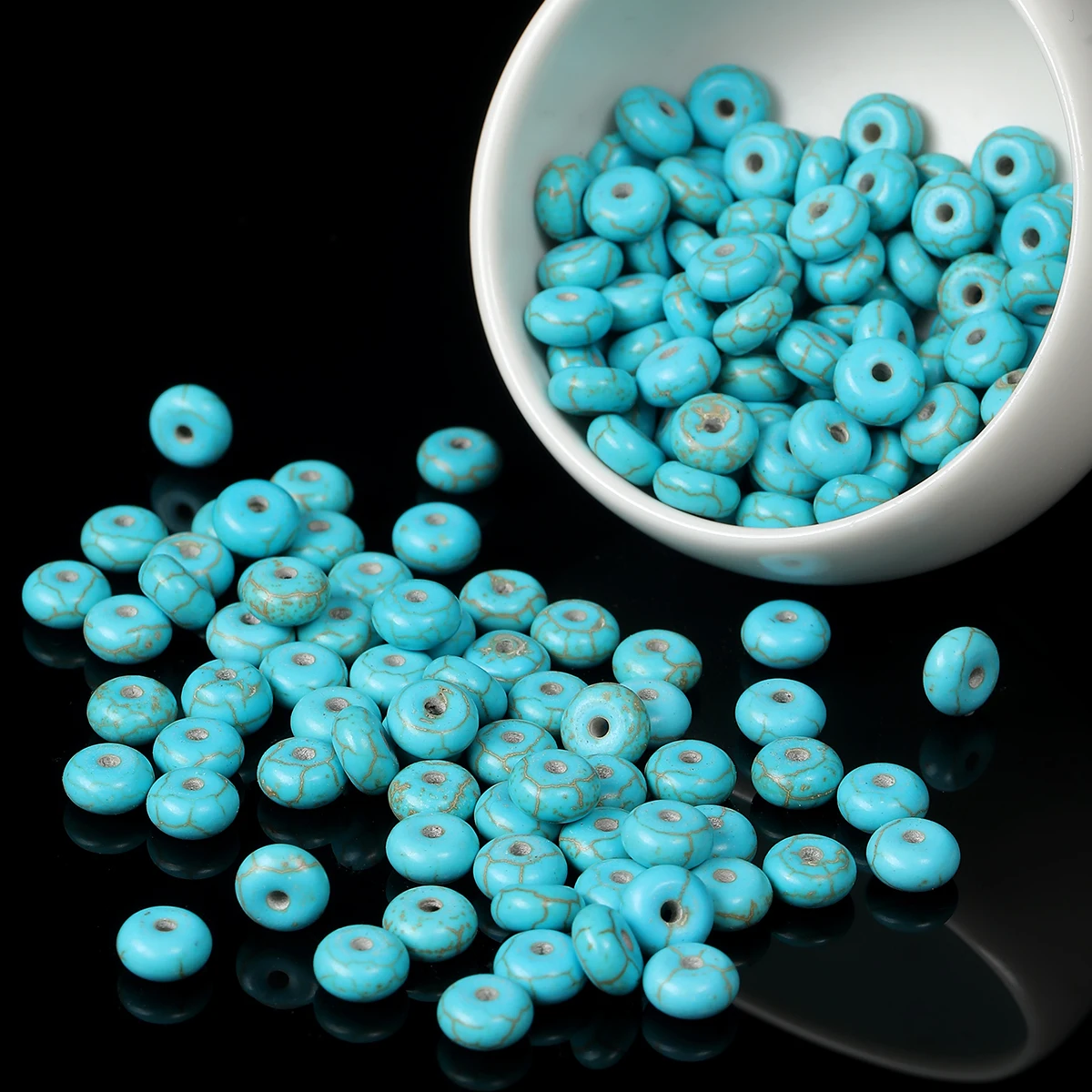 

1 Strand Synthetic Blue Turquoise Abacus Shape Bead Loose Spacer Loose Beads For Jewelry Making DIY Bracelet Necklace Accessory