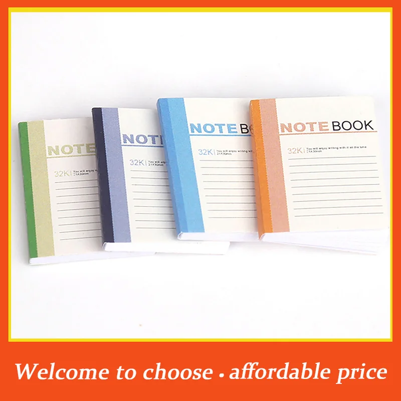 **4Pcs new Dollhouse Study Decoration Dolls House School Stationery Accessories 1/12 Dollhouse Mini Notebook Exercise Book Model