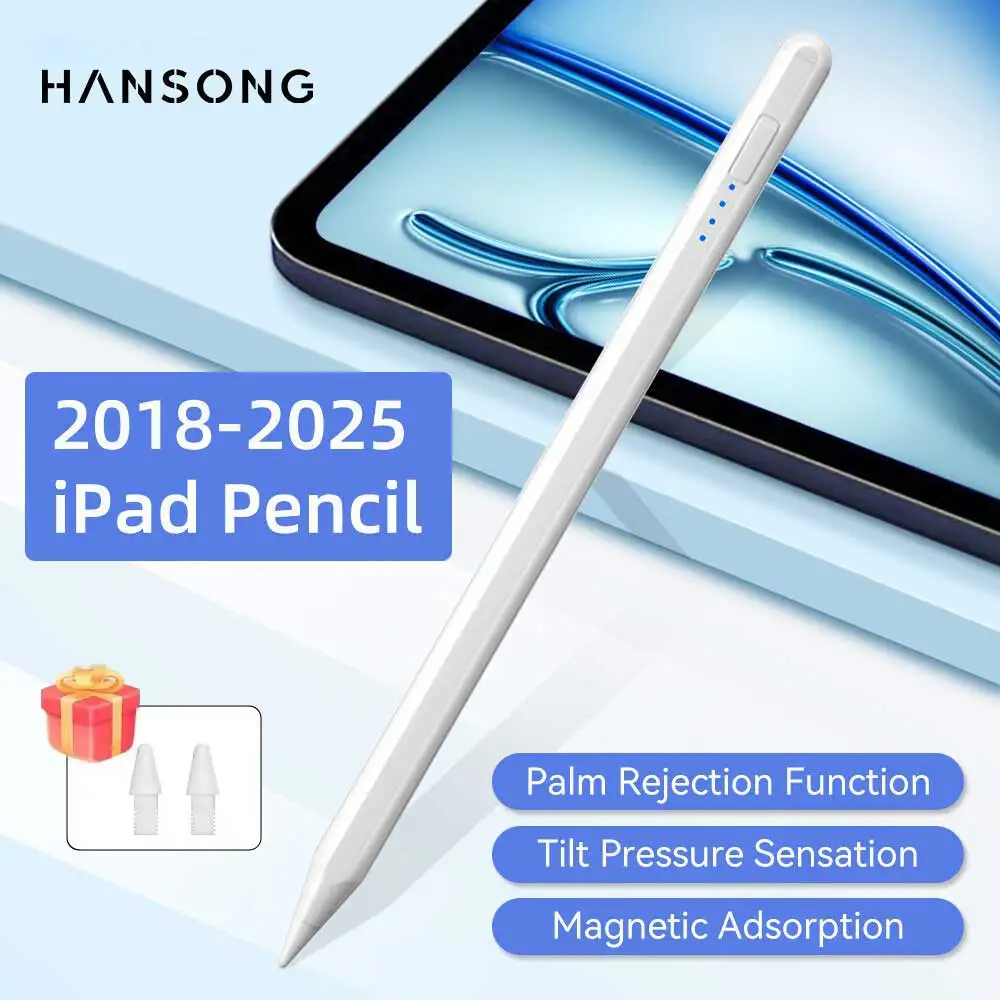 Stylus Pen For iPad No Bluetooth Connection with Palm Rejection For Pro 11 12.9 3rd 4th 5th 6th,Air 5 Air 4 10th 10.9 11th(A16)