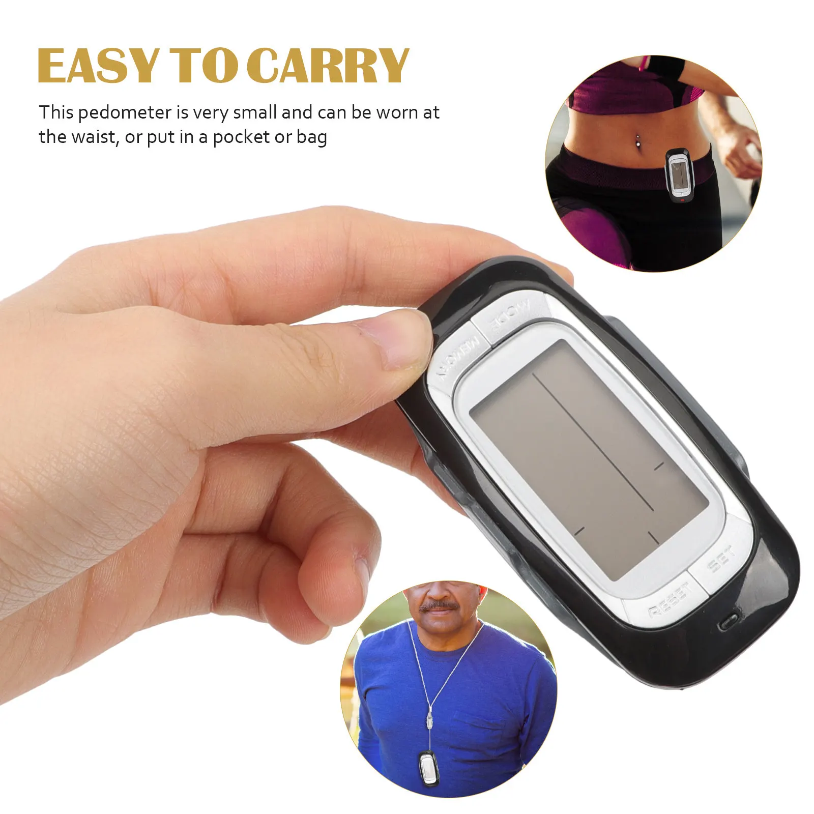 Professional Creative Pedometer Portable Hiking Step Counter Walking Calorie Multifunctional Passometer Creative Pedometer