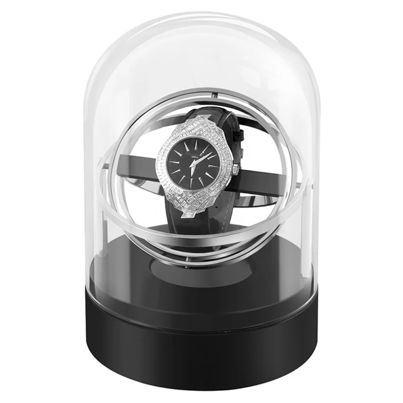 

Watch Winder for Automatic Watches Box Automatic Winder Storage Display Case Box Silver (Without Watch)