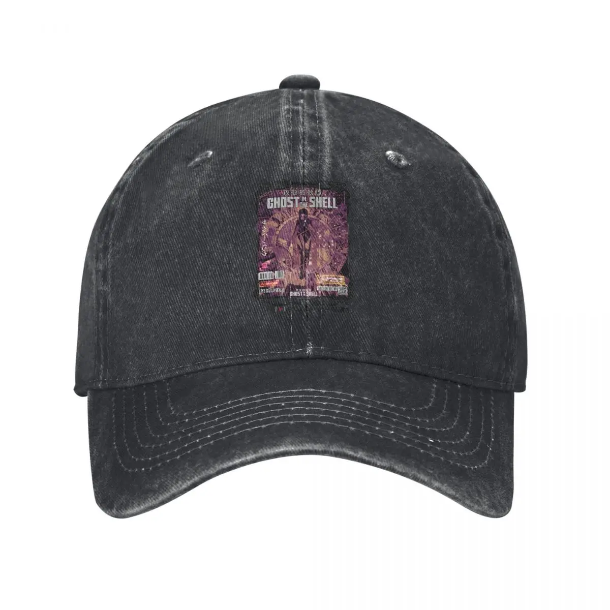 Washed Men's Baseball Cap Major Motoko Kusanagi Trucker Snapback Caps Dad Hat Ghost In The Shell Golf Hats