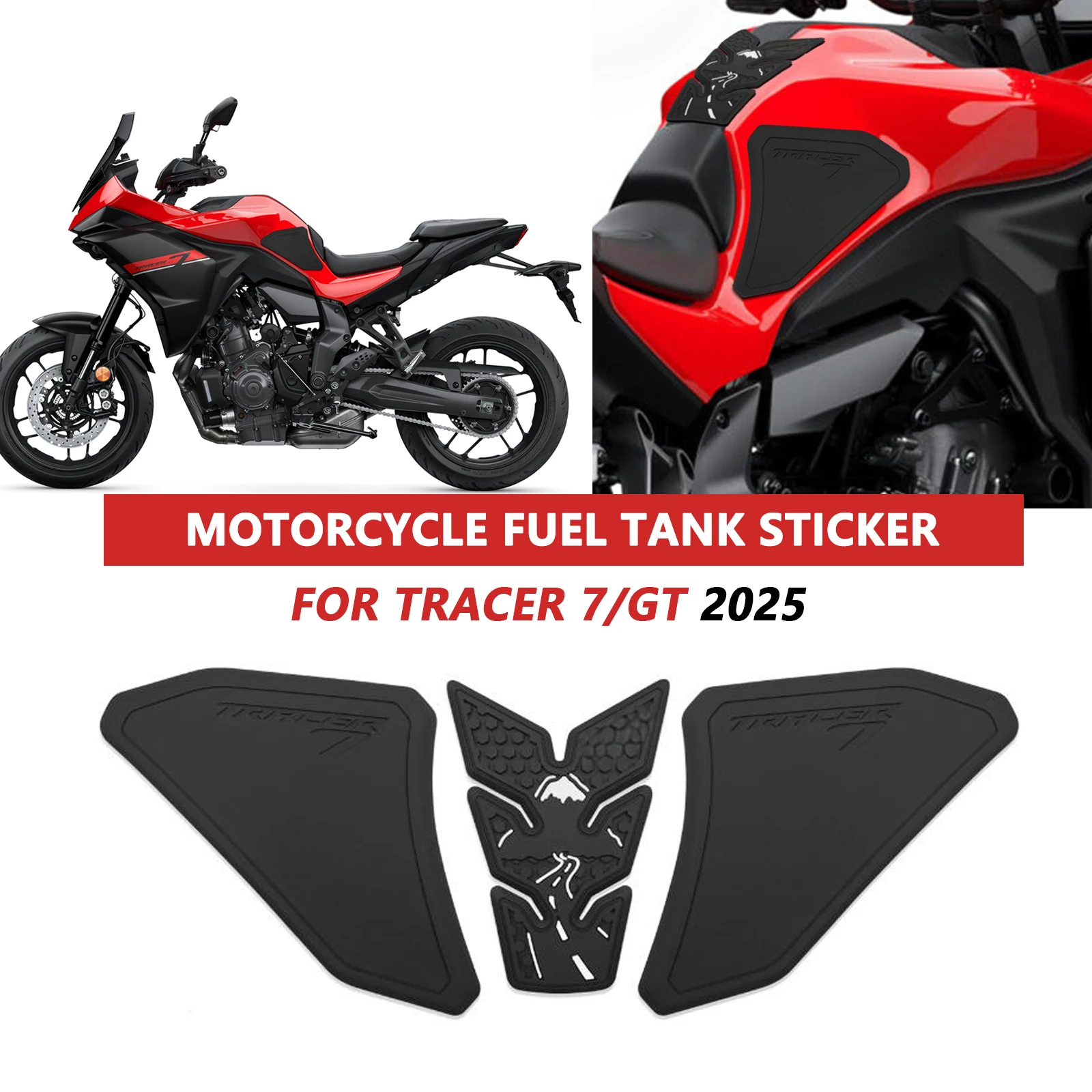 

Motorcycle Accessories Non-slip Side Fuel Tank Stickers Waterproof Pad Rubber Sticker For Yamaha TRACER 7 GT Tracer7 / GT 2025