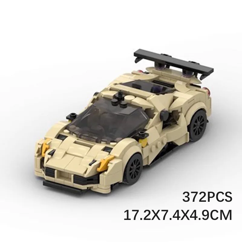 MOC blocks compatible LEGOsFerraris488 model car assembly block toys can be used for boys and girls holiday or birthday toy gift