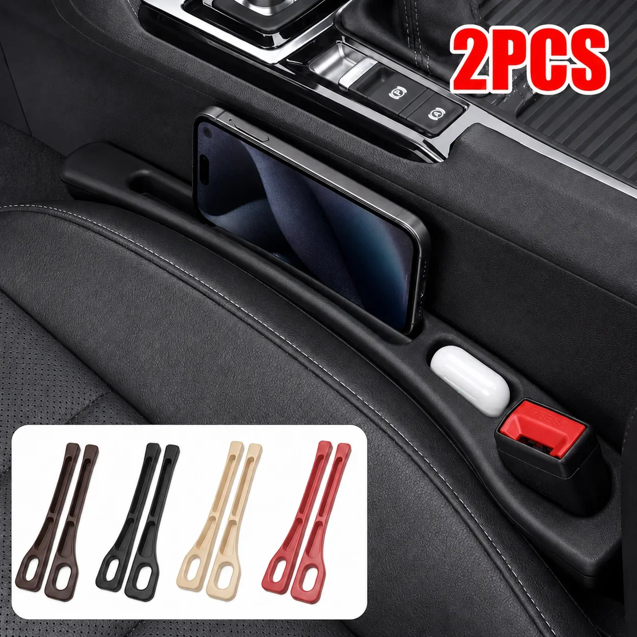 Car Seat Gap Filler Seat Gap Plug Car Seat Gap Organizer 2 Pack For SUV Sedan Hatchback Wagon MPV