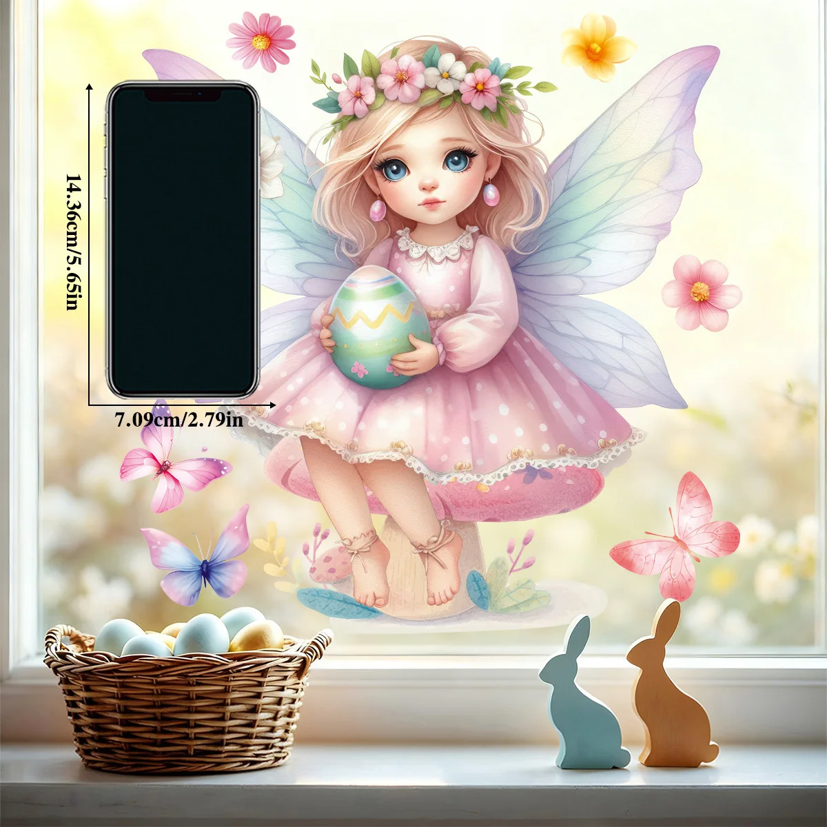 Easter Butterfly Dream Angel Entrance Hall Static Cling Sticker New Arrival Window Display Decor