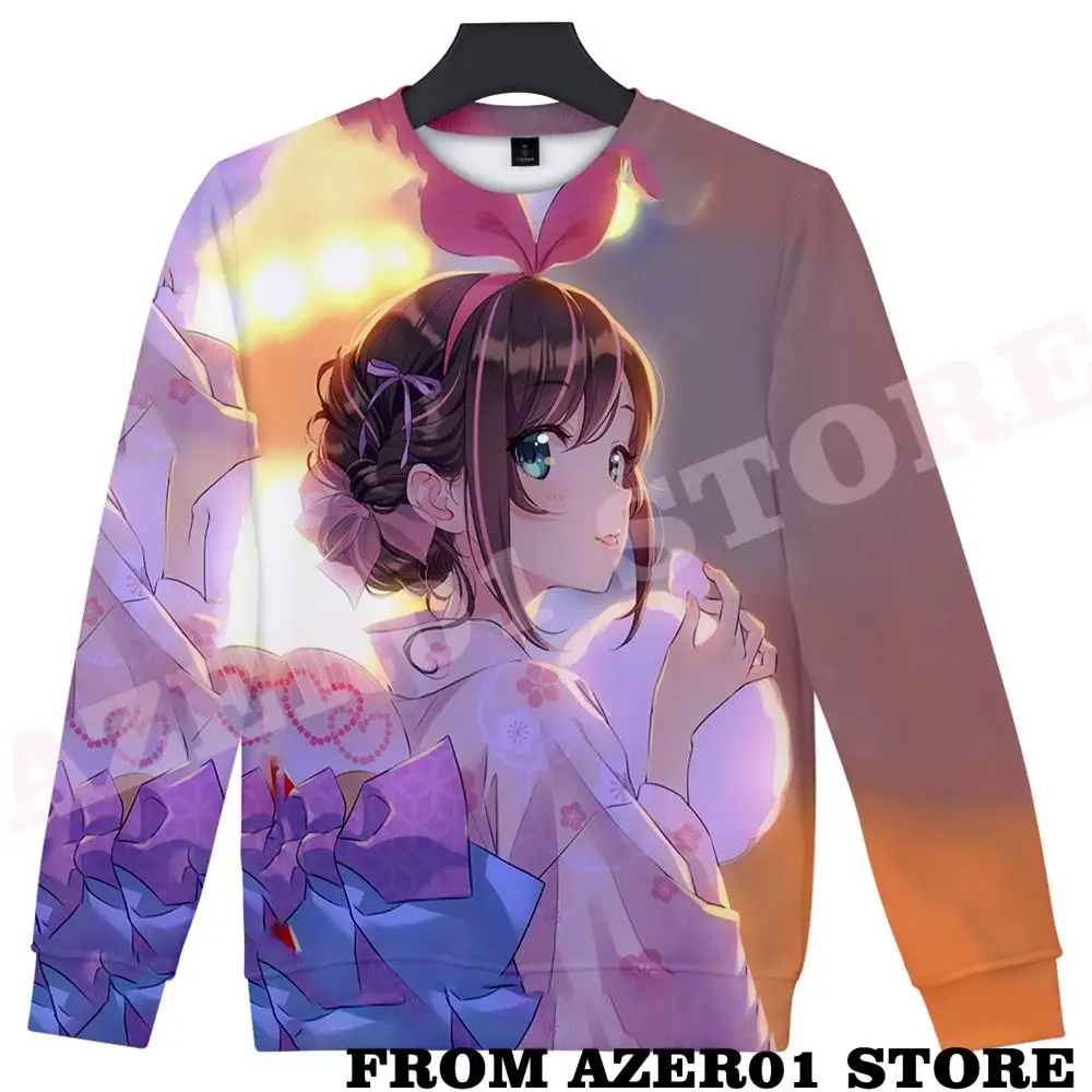 

HOLOLIVE VTuber Kizuna AI Merch CREWNECK 3D print autumn winter passionate Men/Women casual Kawaii Round sweatshirt Hoodies