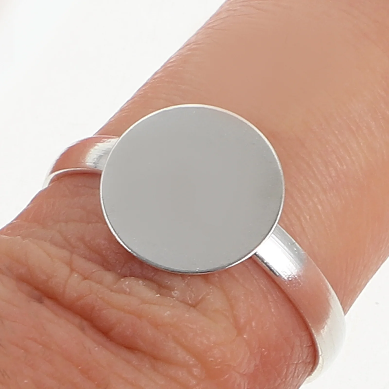 

10pcs Metal Ring Blanks Adjustable Bases For Diy Jewelry Making Crafts Finger Ring Holder Trays Zinc Alloy Flat Base