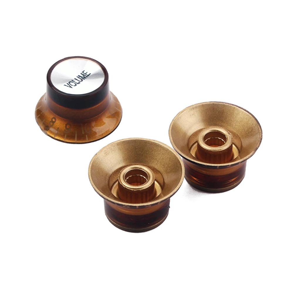 

3 Pcs Guitar Knob Volume Bass Control Tuners Tone Knobs Cap Parts for Potentiometer