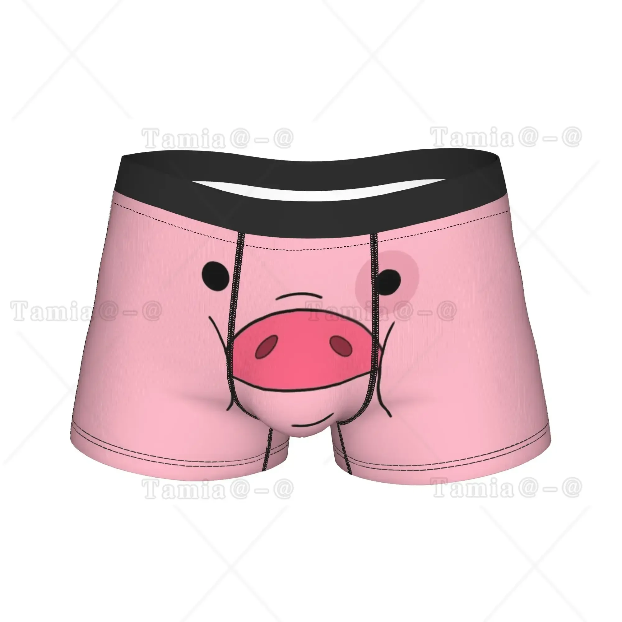 Cute pig face Boxershorts  Pouch Underwear Trenky Print Shorts Briefs Comfortable Men's Underpants Plus Size