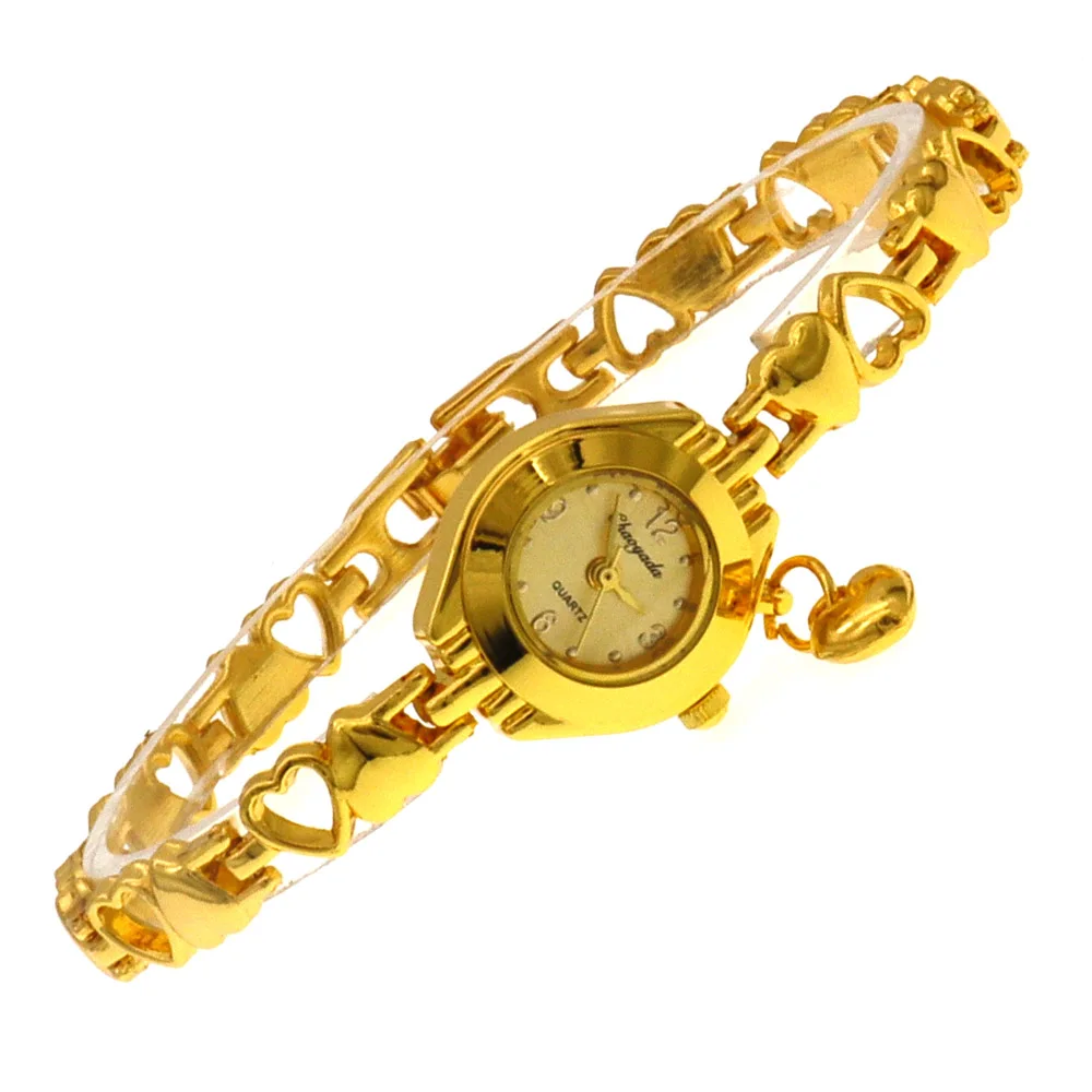 Frauen Armband Uhr Herz goldene Relojes kleines Zifferblatt Quarz Freizeit uhr beliebte Armbanduhr Stunde weibliche Damen elegante Uhren