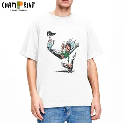 Gaston Lagaffe Comics T Shirt Men Pure Cotton Funny T-Shirt Round Collar Tee Shirt Short Sleeve Clothing Gift Idea