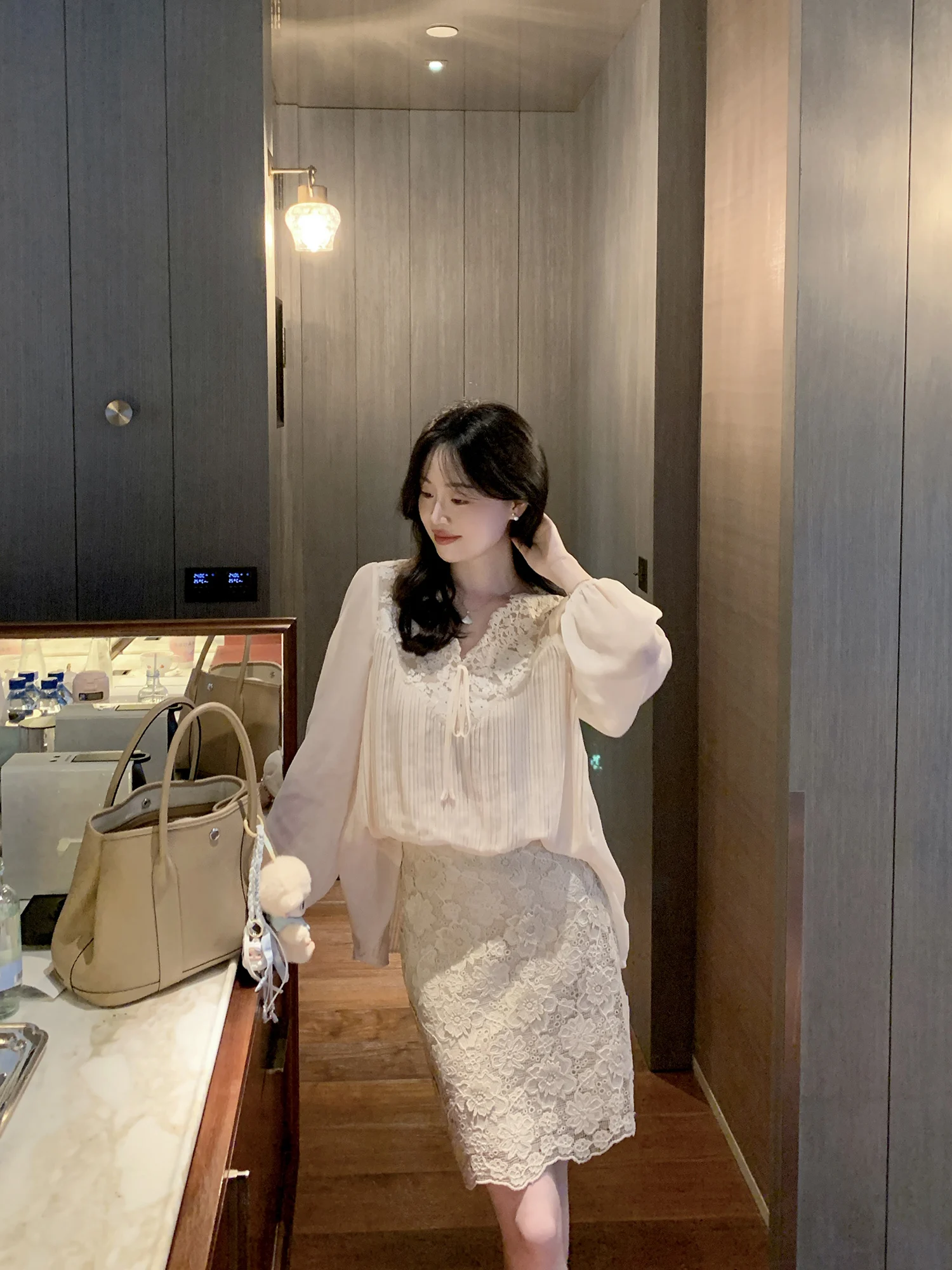 High Waist Embellished Lace Wrap around Skirt Women's Summer Fashion Design Sensation Heavy Work White Color Sisterly Love