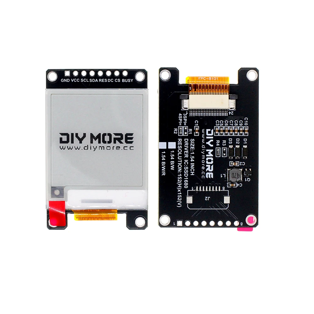 1,54 Zoll E-Paper-Display SPI-Schnittstelle Ultra-Niedriger Stromverbrauch für Smart-Home-Regaletiketten Hoher Kontrast SSD1680 Treiberchip – Detail 3
