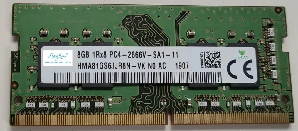 Para 8G 1RX8 PC4-2666V, HMA81GS6JJR8N-VK