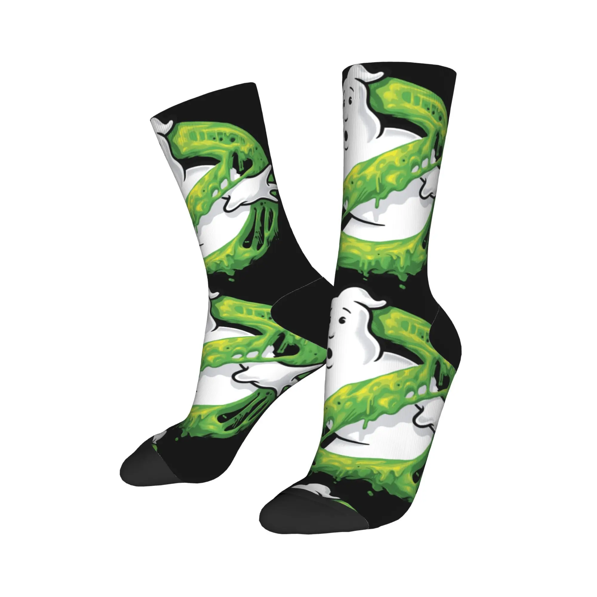 Autumn Winter Casual Women Men Ghost Hunters Busters Slime Socks  Sweat Absorbing Basketball Socks