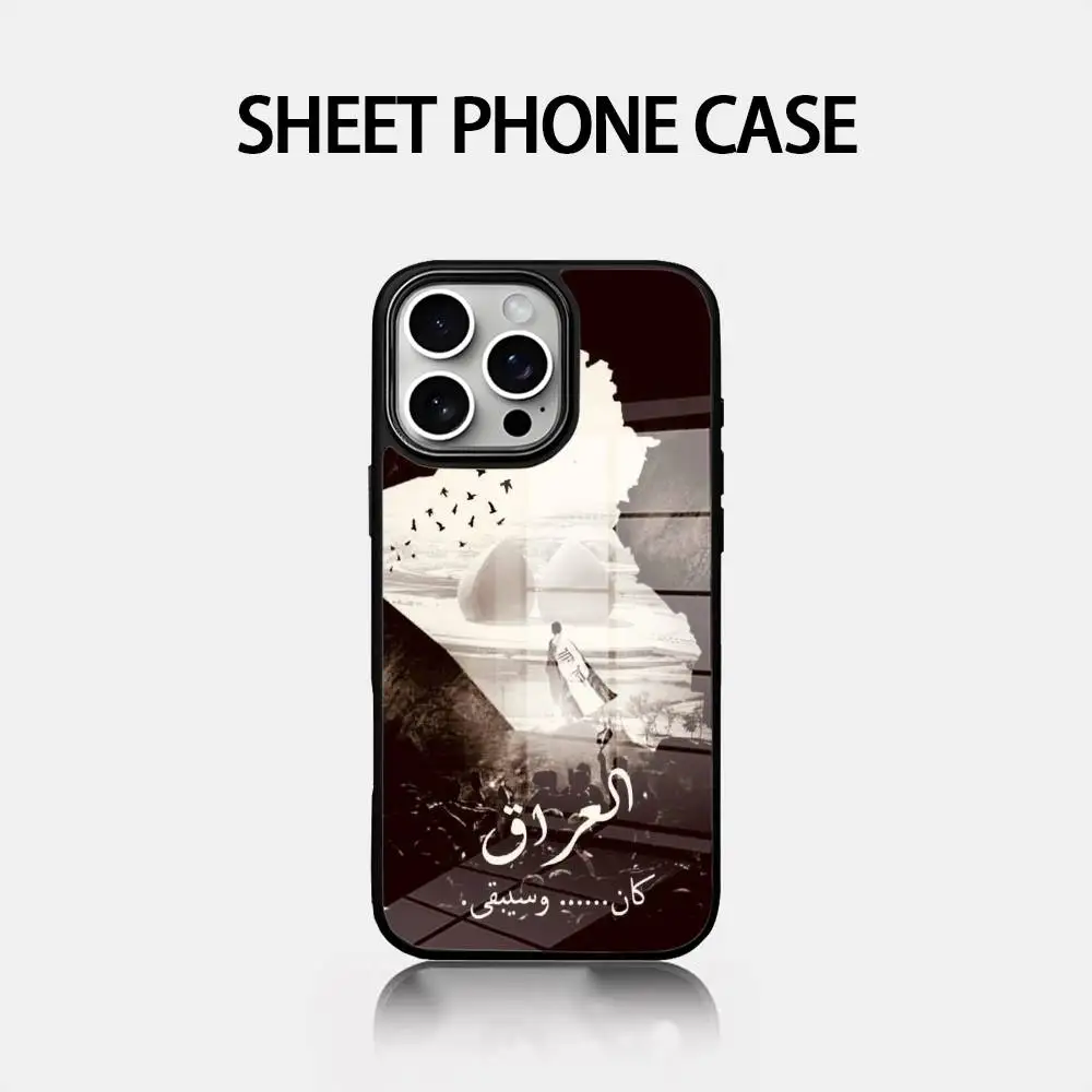 

Iraq Logo Map Phone Case Glass Cover Phone Case For Iphone 16 15 14 12 11 13 Pro Max Mini Puls Attraction CASE