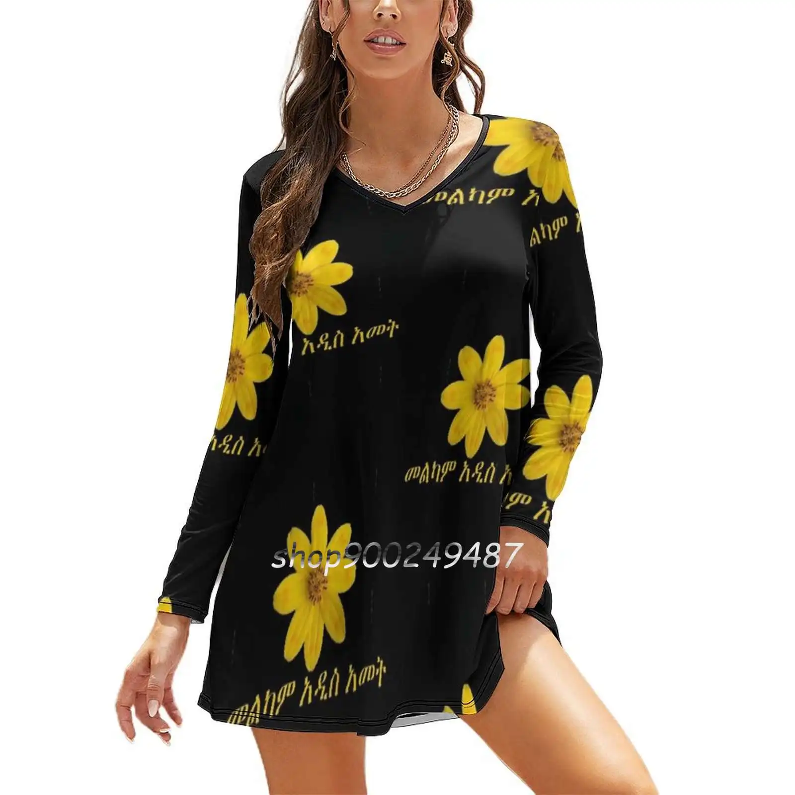 المرأة سنة جديدة سعيدة إثيوبيا إنكوتاتاش 2012 فستان أنيق حلو المرأة الكورية Kawaii ساحة طوق فستان سنة جديدة سعيدة