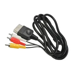 Zamienny Audio wideo kabel kompozytowy AV 3 RCA 6 stóp przewód zasilający dla Xbox Original Classic