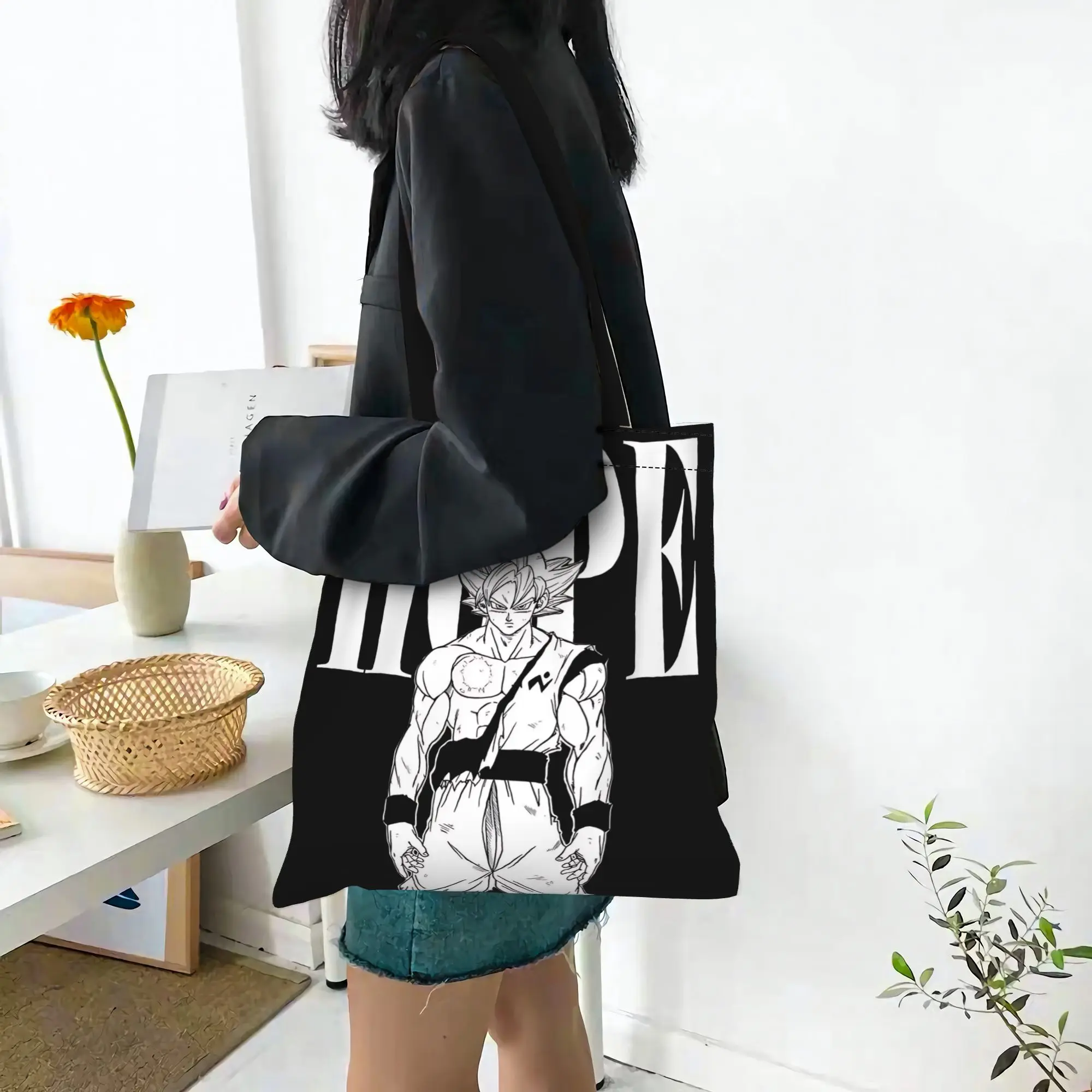 Fashion Dragon Ball Z Women's Bag Shopping Bag  Canvas Tote Bag Women'S Shoulder Handbag Christmas Gift