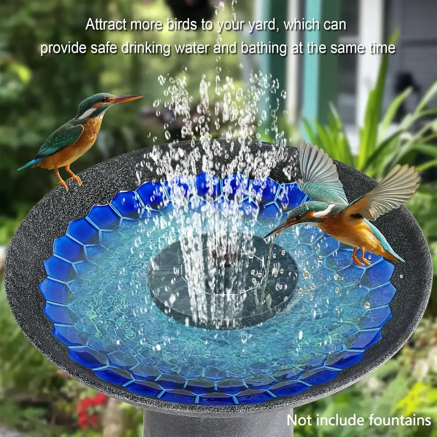 

[New Arrival, Free Shipping!]Ceramic Bird Bath, 21.5 Inch Tall Bird Bath for Outdoor, Birdfeeder for Garden Yard Lawn Decor, UV